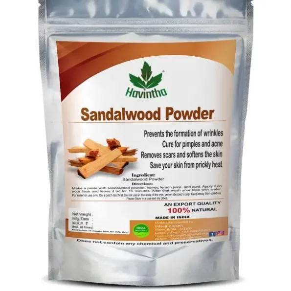 Havintha Pure and Natural Sandal Wood Powder for Skin Care, Face Pack, 100 gm, Herbkart8t7614xxhdw97L.webp,