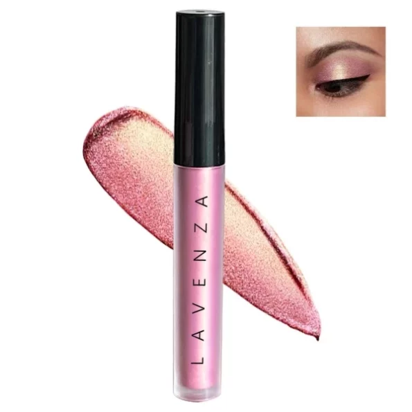 Lavenza Color Pop - Liquid Eyeshadow | Vegan, Silicone & Talc FREE, Long Lasting, Smudge Proof | Mineralised Makeup | 3.5 ml (Pink & Metallic Gold), Herbkart8t7517AGnrQeFL.webp, Herbkart8t7517AGnrQeFL