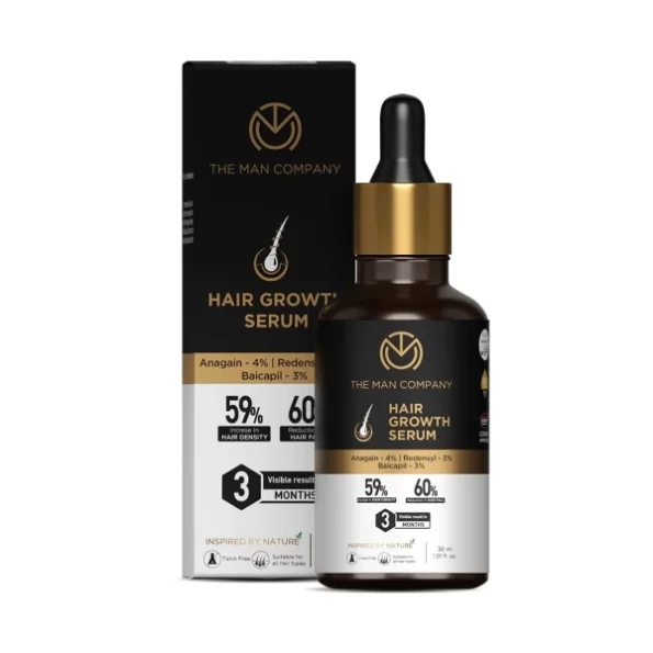 The Man Company Hair Growth Serum for Men (30ml) with 3% Redensyl, 4% Anagain, 3% Biacapil | Stimulates Hair Growth | Prevents Hair Fall | Improves Hair Strength, Herbkart8t75166PFfUURL.webp, Herbkart8t75166PFfUURL