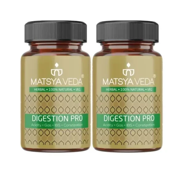 MatsyaVeda Herbals: Digestion Pro Ayurvedic Supplement 120 Veg Capsules, Herbkart8t761LdjMxAd4L.webp,