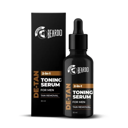 Beardo 2-in-1 Detan Serum + Toner For Men, 30ml | Face Serum For Men | De tan Serum with AHA & Plant Collagen | Brightens Complexion, Removes Dead Skin