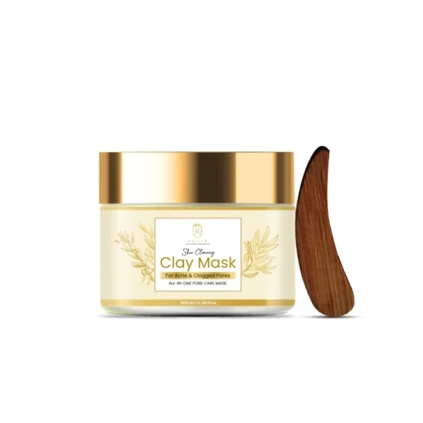 RAWLS Clay Face Mask with Goodness of Almond, Jojoba & Tea Tree Oil - 100 ML, Herbkart8t761dNI4wp5hL.webp, Herbkart8t761dNI4wp5hL