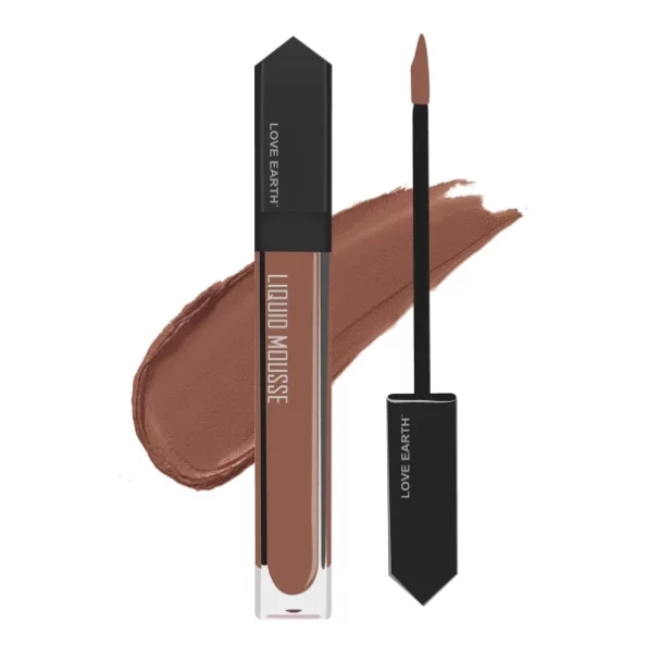 Love Earth Liquid Mousse Lipstick - Holiday Coffee Matte Finish - 6ml, Herbkart8t761CrO44rbOL.webp, Herbkart8t761CrO44rbOL