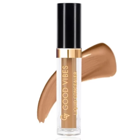 Good Vibes HydraGlow Liquid Concealer - Coffee 65 (4.8ml) | Creamy Matte Finish | High Coverage | Lightweight | Long Lasting | Easy To Blend | Covers Uneven Skin Tone, Blemishes & Dark Circles