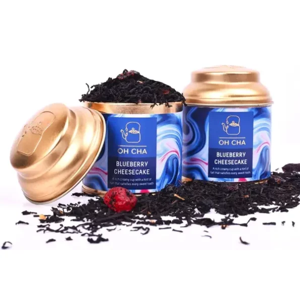 OH CHA - Blueberry Cheesecake Flavoured Tea, 35gms each, Herbkart8t781n2qUxjCxL.webp,