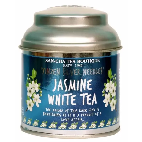 SAN-CHA Tea Boutique, Jasmine White Tea(25X3 Cups), Pure Tea Buds Married To Real Jasmine Flowers, Worlds Healthiest Tea, Silver Needles White Tea, Jasmine Tea, 25 Milligram, Herbkart8t781hmKTFBngL.webp, Herbkart8t781hmKTFBngL