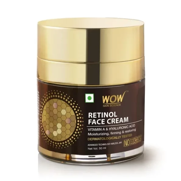 WOW Skin Science Retinol Face Cream - Oil Free, Quick Absorbing - For All Skin Types - No Parabens, Silicones, Color, Mineral Oil & Synthetic Fragrance, 50 ml, Herbkart8t761PJo9LXebL.webp, Herbkart8t761PJo9LXebL