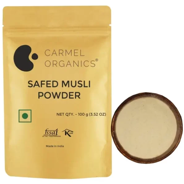 CARMEL ORGANICS Safed Musli Root Powder 100 Grams, Herbkart8t771ArN1s3iSL.webp, Herbkart8t771ArN1s3iSL