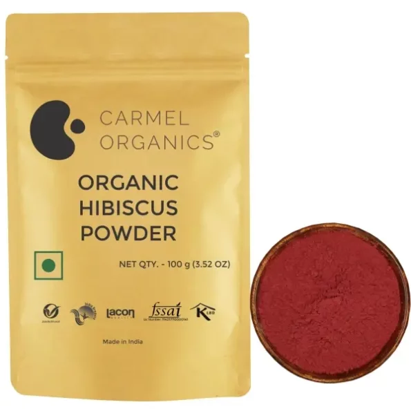 CARMEL ORGANICS Hibiscus Petals Powder (100 Grams), Herbkart8t781aGwy-zWzL.webp, Herbkart8t781aGwy zWzL