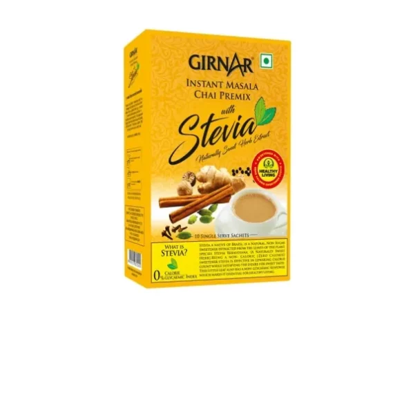 Girnar Instant Masala Chai Premix With Stevia Black Tea Granules-10 Sachets,90 Grams, Herbkart8t761NFTX9o1oL.webp, Herbkart8t761NFTX9o1oL