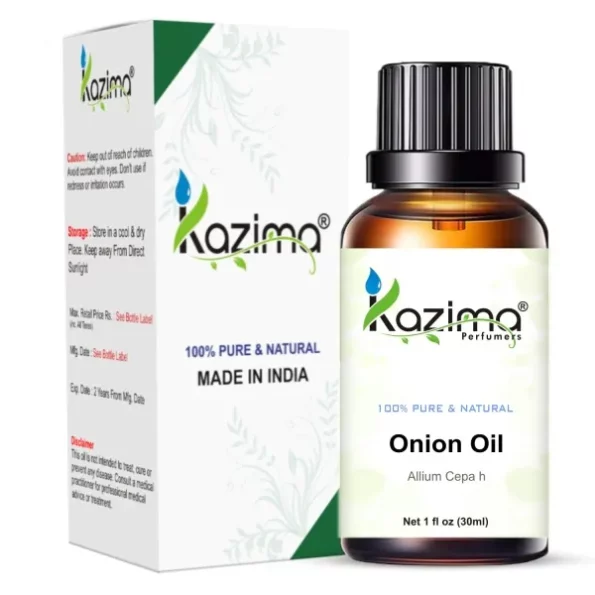KAZIMA Onion Essential Oil - 100% Pure, Natural & Undiluted Oil for Skin Care & Hair Care, 30 ml, Herbkart8t761ImkdZC0iL.webp, Herbkart8t761ImkdZC0iL