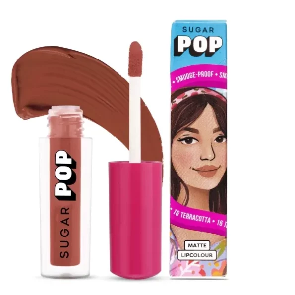 SUGAR POP Matte Lipcolour 16 Terracotta - 1.6 ml available on Herbkart