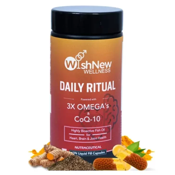 WishNew Wellness DAILY RITUAL with Triple Strength Fish Oil & CoQ-10, 60 Liquid Capsules with CoQ10 Pellets, Herbkart8t771L8bGZDjjL.webp, Herbkart8t771L8bGZDjjL