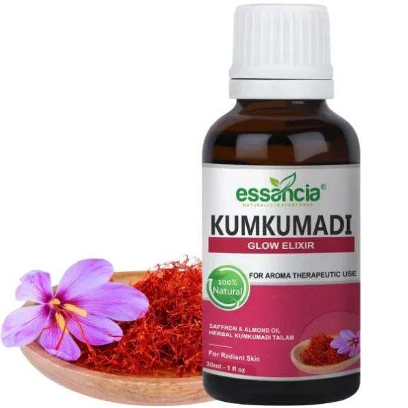 essancia - NATURALLY IN EVERY DROP Luxurious Kumkumadi Oil For Skin Radiance & Youthfulness, Pure & Natural, Ayurvedic, Therapeutic Grade (30Ml), Herbkart8t761bbJYrxW3L.webp,