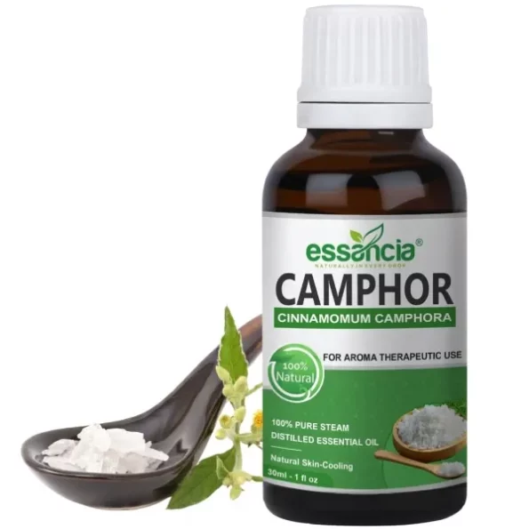 Essancia Camphor Essential Oil for Respiratory Health & Aromatherapy - 100% Pure, Natural, Undiluted Therapeutic Grade (30ml), Herbkart8t7510HfX0LaBL.webp, Herbkart8t7510HfX0LaBL