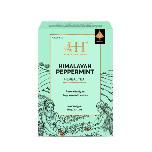 HEALTHY & HYGIENE 100% Natural Authentic Himalayan Peppermint Tea, Serves 20 Cups, 20 Pyramid Tea Bags, Herbkart8t771e-rabcmrL.webp, Herbkart8t771e rabcmrL