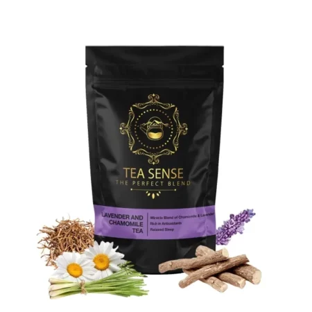 TEA SENSE - Lavender and Chamomile Tisane | 25g | Loose Leaf | Soothing Zesty Floral Flavor | Relaxing Aroma | 25 Cups+