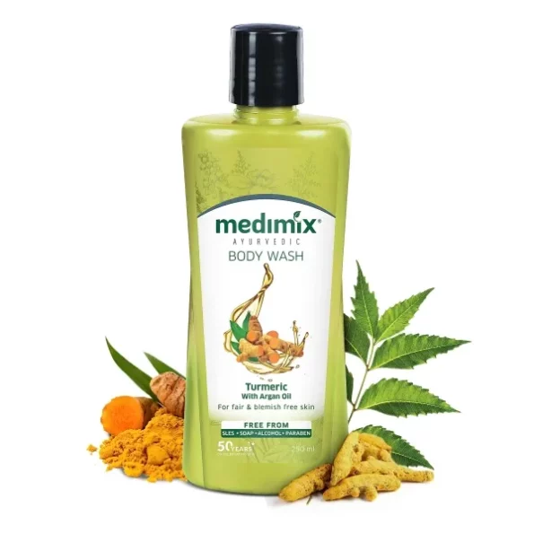 Medimix Ayurvedic Body wash, Turmeric & Argan Oil 250ml available on Herbkart