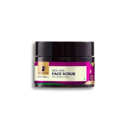 PILGRIM French Red Vine Face Scrub with Mulberry Extract & Aloe, 50gm