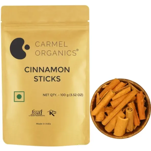 CARMEL ORGANICS Cinnamon Sticks 100 Grams, Herbkart8t781C2pLYVIEL.webp, Herbkart8t781C2pLYVIEL