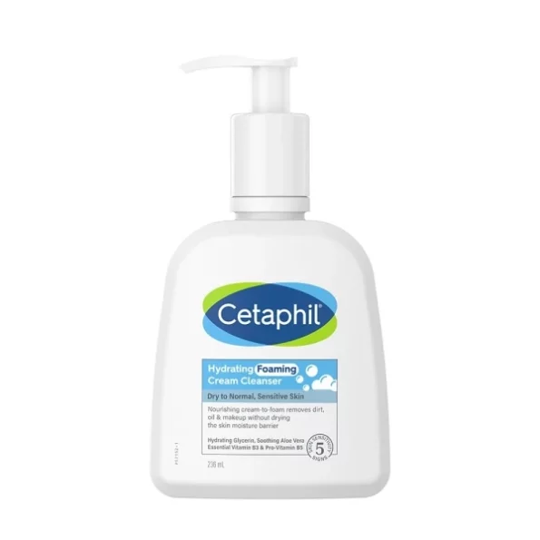 Cetaphil Hydrating foaming Face Wash, Cream to Foam Cleanser 236ml available on Herbkart