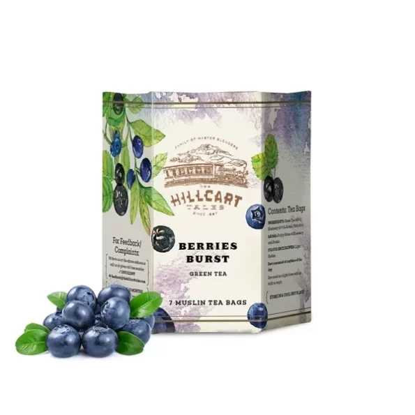 The Hillcart Tales Berries Burst Green Tea - 7 Teabags, 2.47 oz / 70 g, Herbkart8t761hl2xt5GSL.webp,