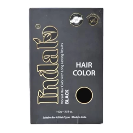 Indalo Ammonia-Free Vibrant Hair Color With Natural Ingredients & Long Lasting Result | Suitable for All Hair Types - 100 g Black