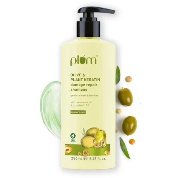 Plum Olive and Plant Keratin Shampoo 250ml available on Herbkart