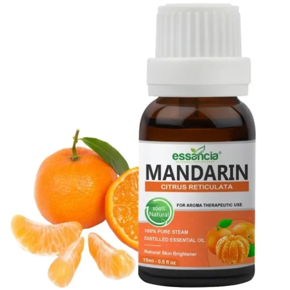 Essancia Mandarin Essential Oil for Relaxation & Skin Rejuvenation - 100% Pure, Natural, Undiluted Therapeutic Grade (15ml), Herbkart8t761PpzKfPP7L.webp, Herbkart8t761PpzKfPP7L