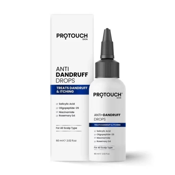 PROTOUCH Anti Dandruff Drops (Serum) - Niacinamide, 0.5% Salicylic Acid, Oligopeptide, Rosemary Ext | Soothes Itchy, Inflamed Scalp | Nourished Hair | For All Scalp Types - 60 ML, Herbkart8t761TRsQtOMfL.webp, Herbkart8t761TRsQtOMfL