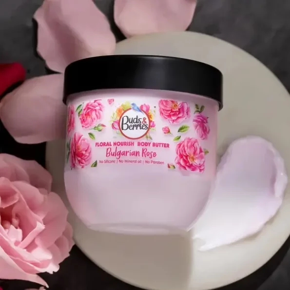 Buds & Berries Bulgarian Rose, Floral Nourishing Body Butter, 200 ml available on Herbkart