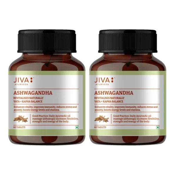 Jiva Ashwagandha Tablet 500Mg - 60 Tablet available on Herbkart