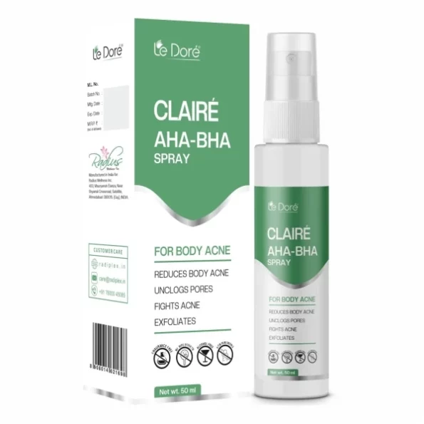 Le Dore Claire AHA-BHA Spray With Salicylic Acid, Niacinamide & Tea Tree Oil (50ml), Herbkart8t761wPS-Ybs9L.webp, Herbkart8t761wPS Ybs9L