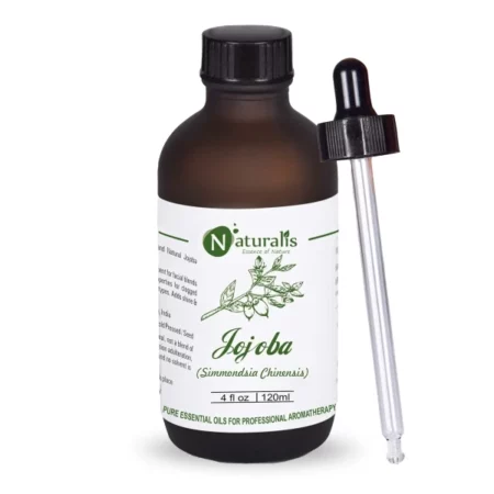 Naturalis Essence of Nature Extra Virgin & Unrefined Cold Pressed Golden Jojoba Carrier Oil for face and Hair - 120ml