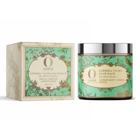 Ohria Ayurveda Lodhra Vacha De-Tan Face Pack | Natural Dry Herb Powder | Reduces Blemishes, Acne Marks & Tan | For All Skin Types- 60g