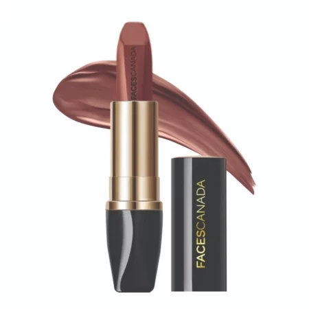 FACESCANADA Matte Addiction Lipstick - Fierce Brown, 3.7g | 9HR Longstay | HD Luxe Finish | Intense Color | Hydrating Comfort | Primer Infused | Smooth Creamy Texture | With Mulberry & Shea Butter