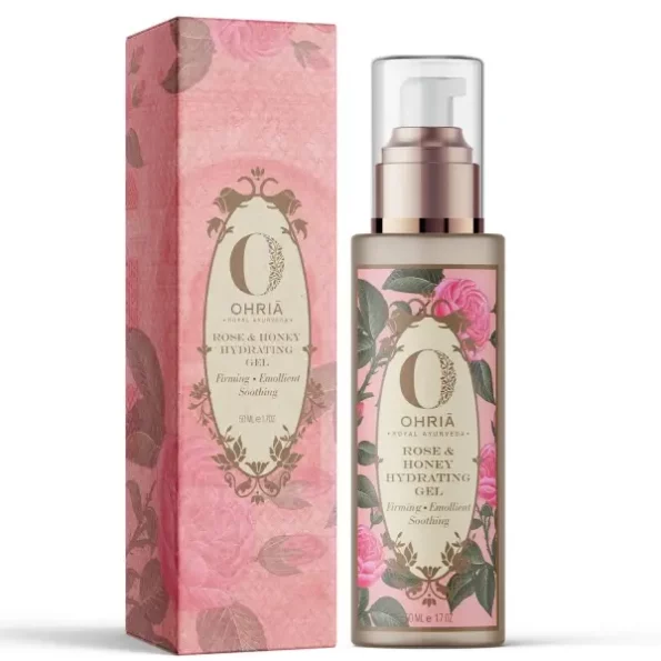 Ohria Ayurveda Rose & Honey Hydrating Face Gel, Firming, Emollient & Soothing - 50ml, Herbkart8t771-cM1xnIfL.webp, Herbkart8t771