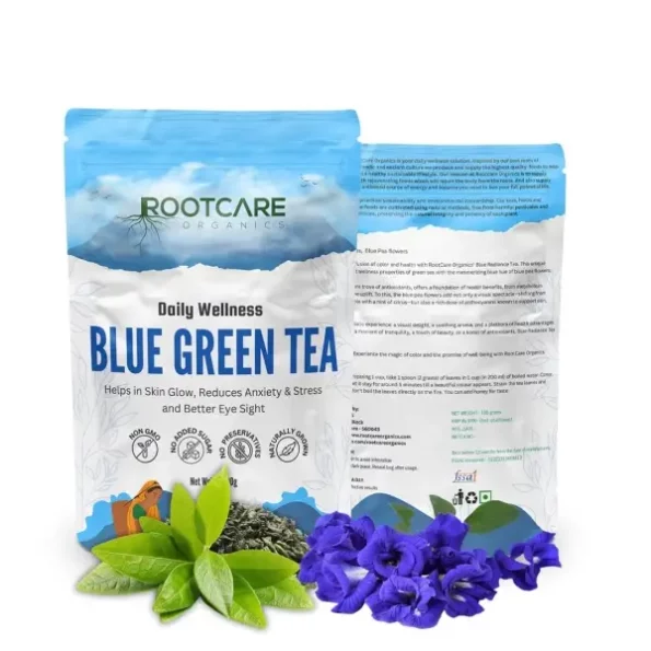 Rootcare Organics Blue Tea - Butterfly Pea Flower Green Tea 100 gm, Herbkart8t7612OC5z5DHL.webp, Herbkart8t7612OC5z5DHL