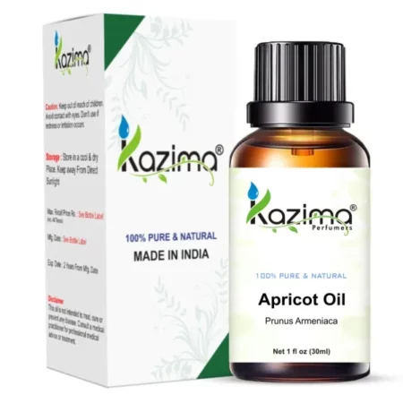 KAZIMA Apricot Cold Pressed Carrier Oil - 100% Pure Natural & Undiluted For Skin care & Hair care (30ml)