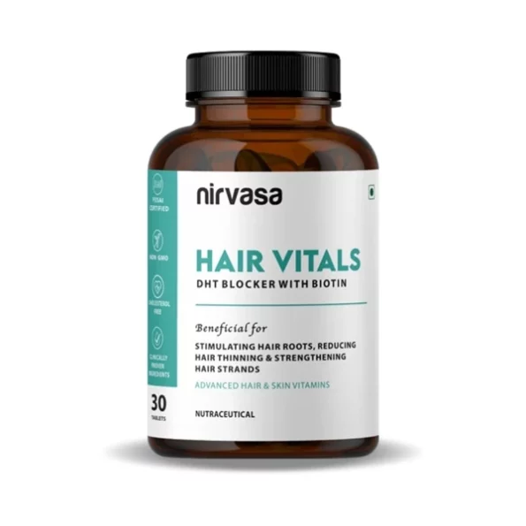 Nirvasa Hair Vitals Dht Blocker With Biotin Tablets- Hair Suppliment With Beta-Sitosterol, Hair Vitamins - 30 Tablets, Herbkart8t751XvH7s7AiL.webp, Herbkart8t751XvH7s7AiL