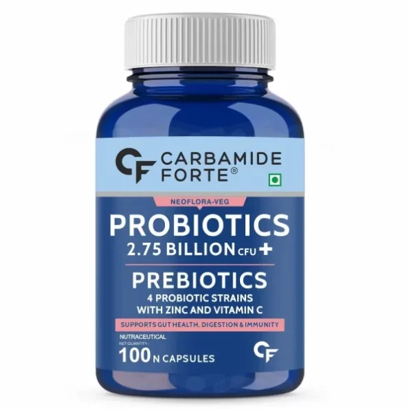 Carbamide Forte Probiotics Supplement 2.75 Billion - 100 Veg Capsules available on Herbkart