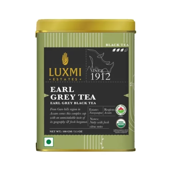 LUXMI Estates Garo Hills Organic Earl Grey Black Tea Tin Pack, Usda Organic - 100Gm, Herbkart8t761JwXDf6A7L.webp, Herbkart8t761JwXDf6A7L