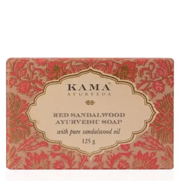 Kama Ayurveda Red Sandalwood Ayurvedic Soap with Pure Sandalwood Oil, 125g, Herbkart8t761AgVoUGNGL.webp, Herbkart8t761AgVoUGNGL