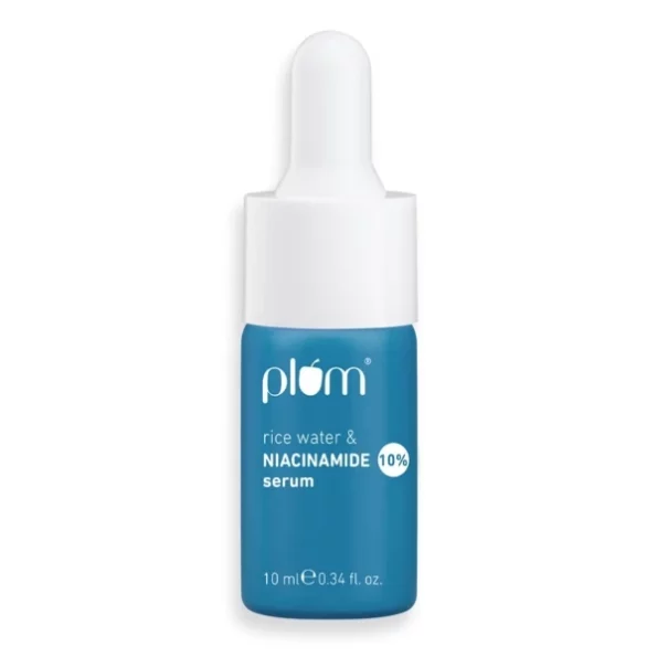 Plum 10% Niacinamide Face Serum with Rice Water & Squalane 10 ml available on Herbkart