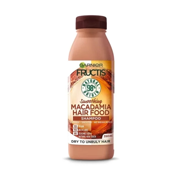 Garnier Fructis, Shampoo for Dry Unruly Hair, Smoothing & Nourishing, Macadamia Hair Food, 350ml, Herbkart8t761NSGMqP1fL.webp, Herbkart8t761NSGMqP1fL