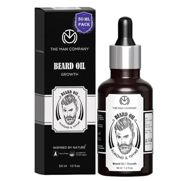 The Man Company 100% Natural Beard Oil - 50 ml with Almond & Thyme, Herbkart8t7614rBrI20jL.webp, Herbkart8t7614rBrI20jL