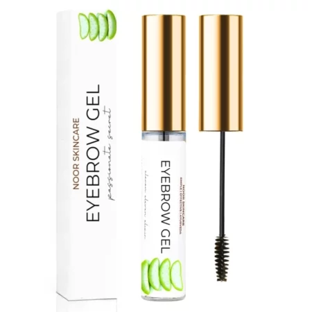 Noor Skincare Clear Eyebrow Gel with Brush, Organic & Waterproof Eye Brow Setting Gel, Wax 's Natural Substitute, Transparent Fixer Gel, also works as Mascara, Eyebrow Enhancer (5 gm)