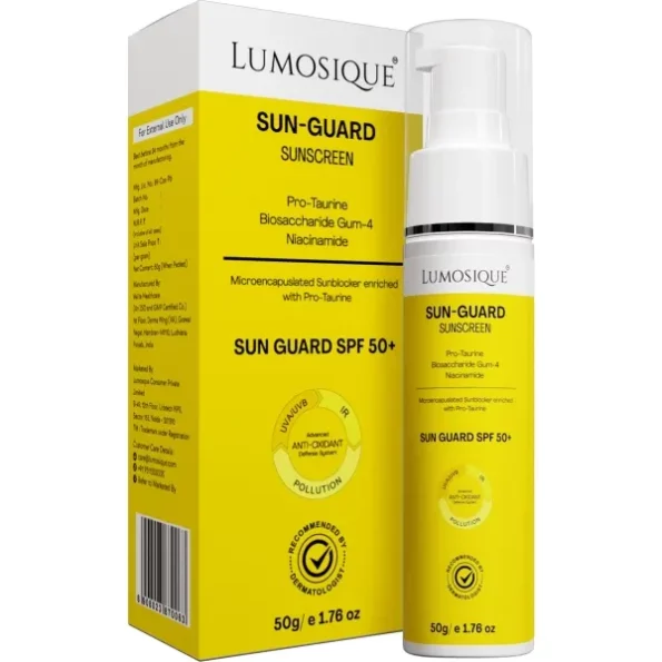 LUMOSIQUE Sun Guard Sunscreen SPF 50+ , 50gm, Herbkart8t7716VEzS6EGL.webp, Herbkart8t7716VEzS6EGL