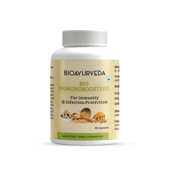 BIOAYURVEDA Bio Immunoboosters Capsule for Immunity and Infection Protection, 90 Capsules available on Herbkart