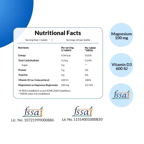 Nutrova Magnesium+D3 Bioavailable Magnesium Bisglycinate Chelate With Vegan Vitamins D3, Herbkart8t761nZGzgQAeL.webp, Herbkart8t761nZGzgQAeL